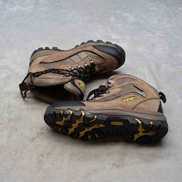 Hi-Tec Mens 10.5 Hiking Boots Brown Waterproof Lace Up Mid Cut Outdoor 7198 main image 6